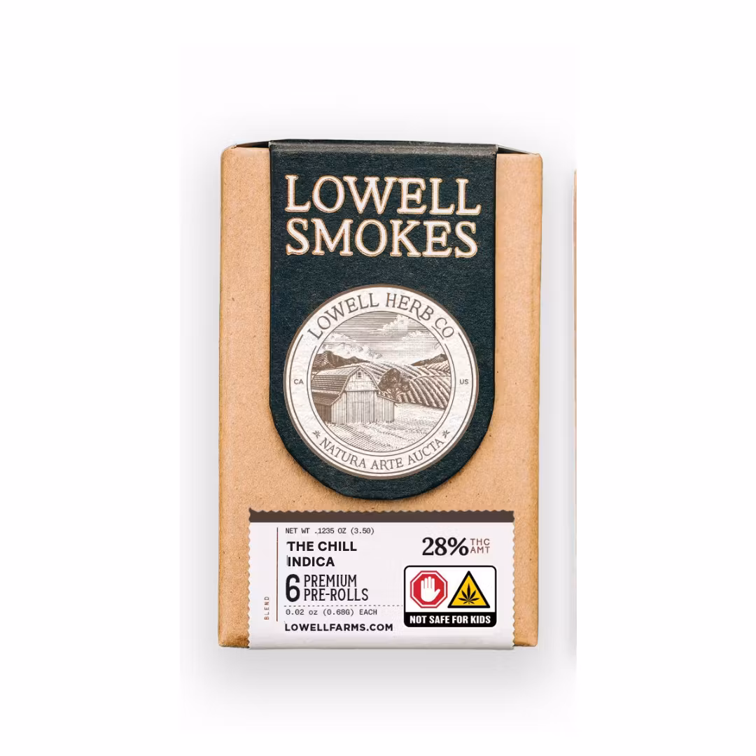 Photograph of product: Lowell Herb - Pre-Rolls - The Chill (I) - 6pk