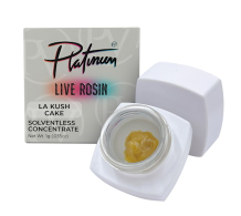 Photograph of product: LA Kush Cake [H] Live Rosin Badder Platinum Vape