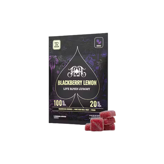 Photograph of product: Heavy Hitters - Blackberry Lemon - Rosin Gummies - 100mg
