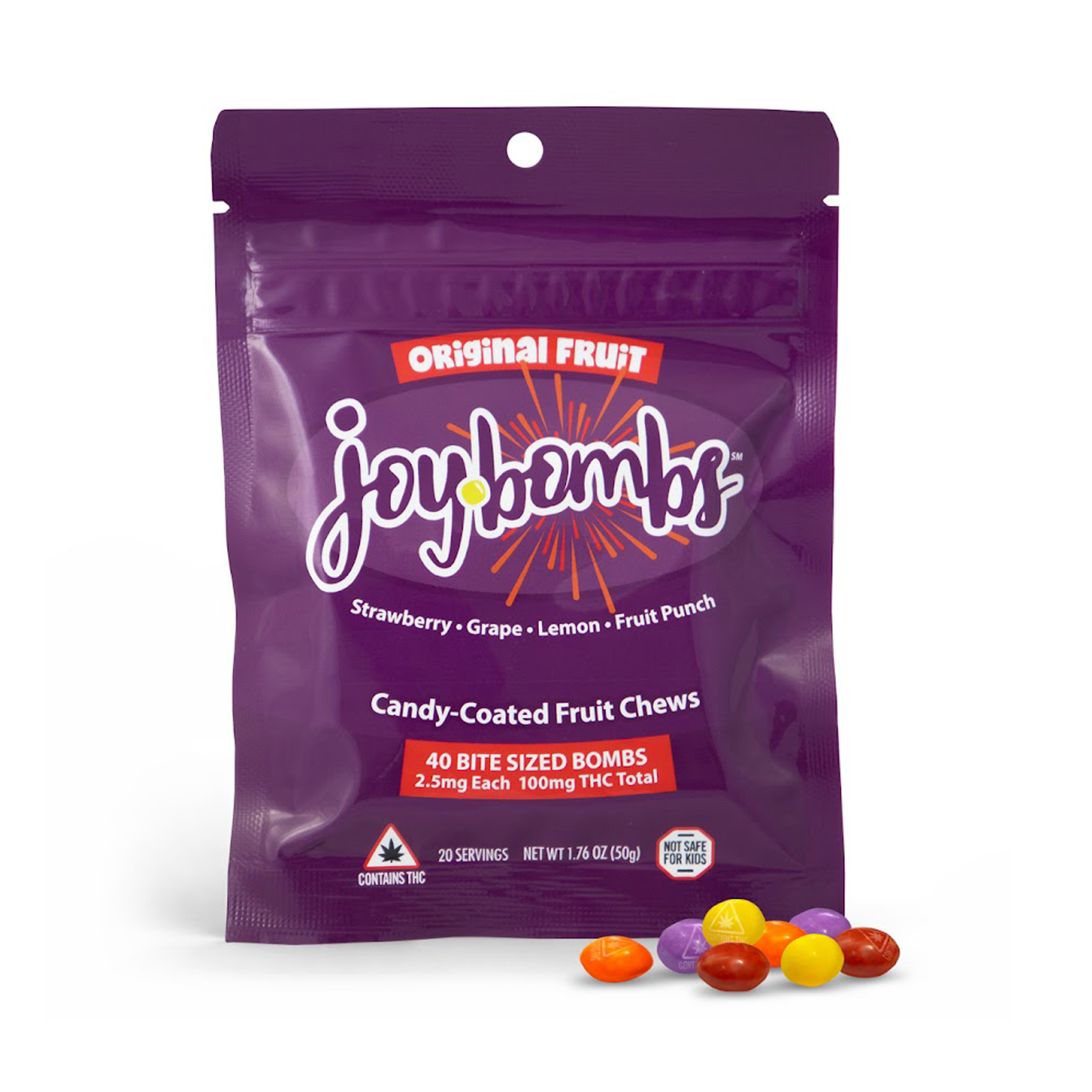 Photograph of product: Chews - Joybombs Original Fruit - 40pk - 100mg