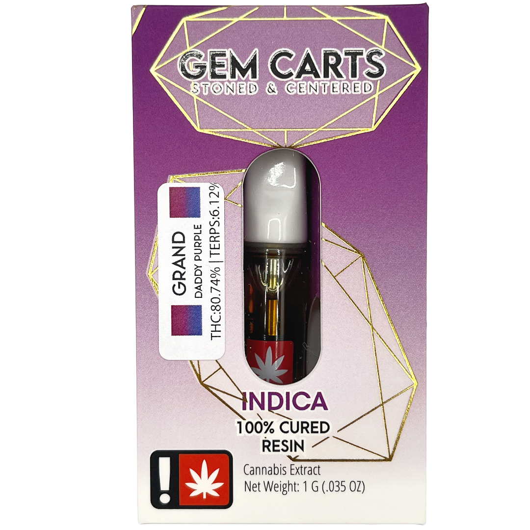 Photograph of product: Gem- Grand Daddy Purple 1G CR Cart (I)