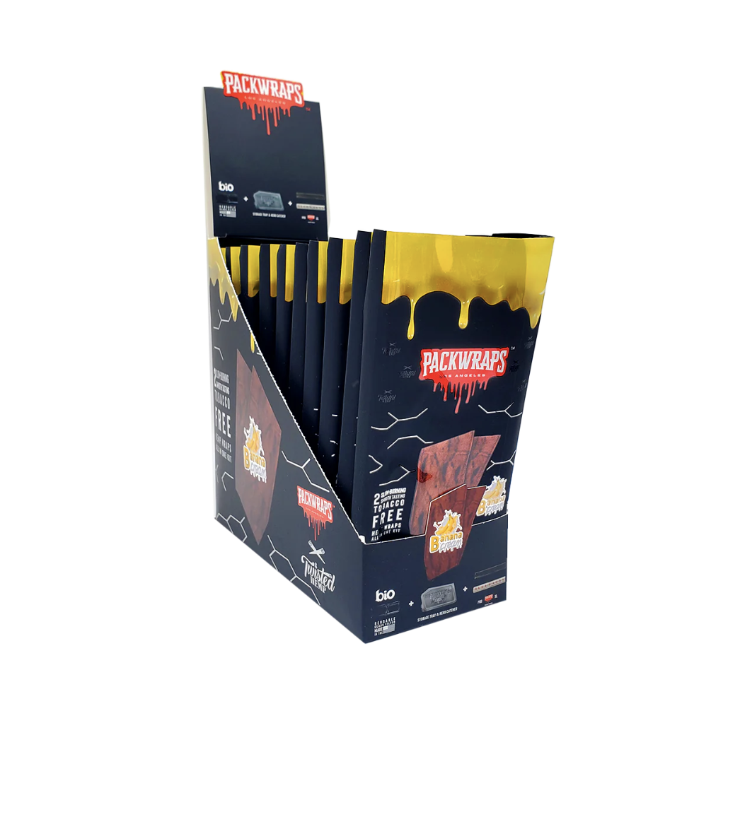 Photograph of product: PackWraps: Banana Cream Hemp Wraps 2-Pack