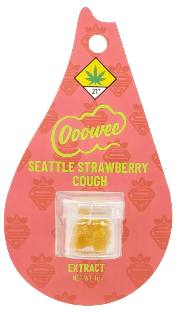 Photograph of product: Ooowee CON Seattle Strawberry Cough Hydrocarbon Extract 1g
