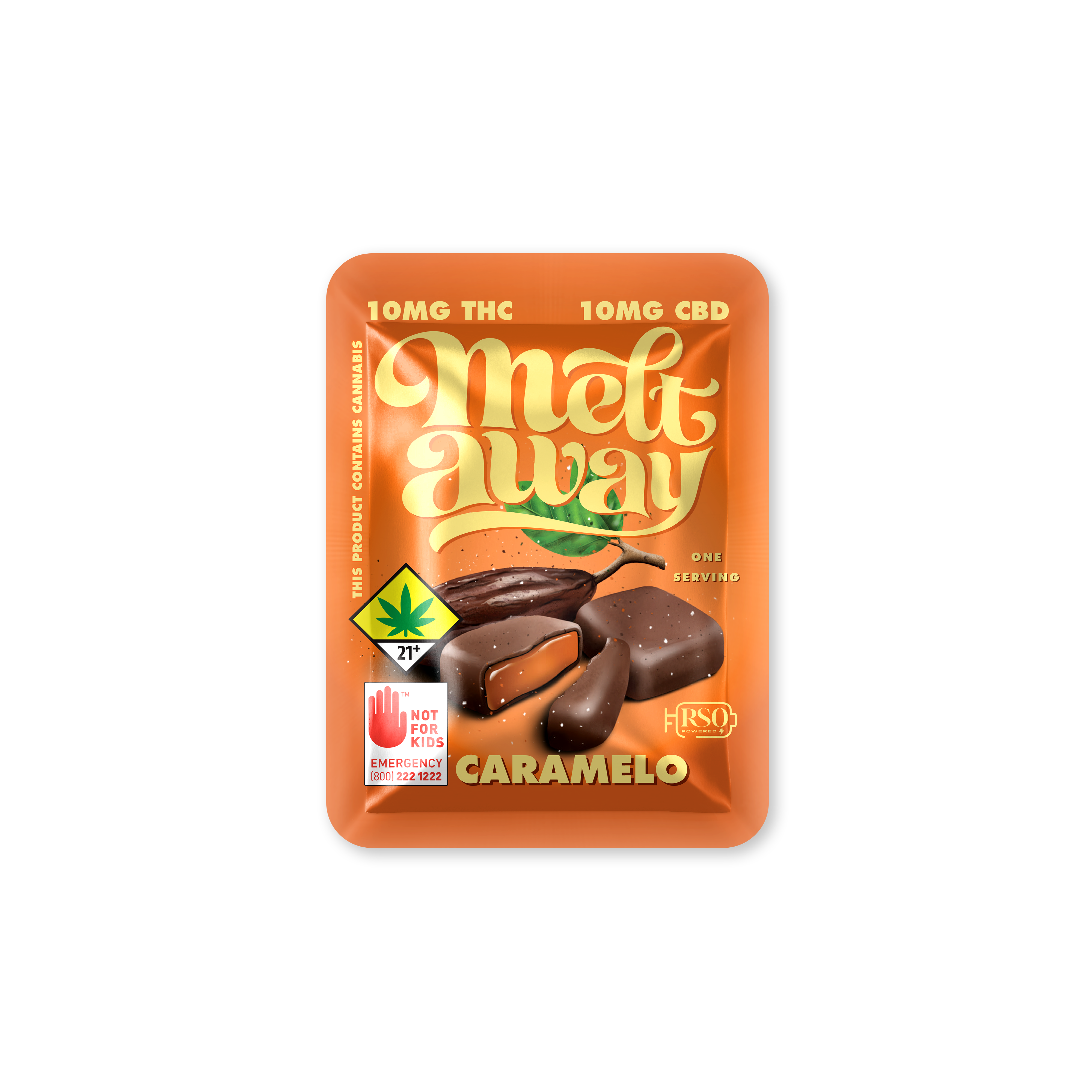 Photograph of product: Caramelo 1:1 CBD MeltAway Truffle (Single) - by Verdelux