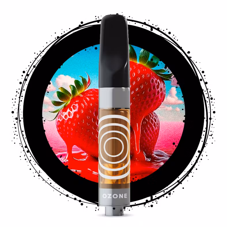 Photograph of product: Melted Strawberries (H) - 1g Live Resin Vape Cart - Ozone