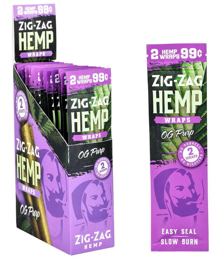 Photograph of product: Zig Zag Hemp Wraps 2pk/OG Purp