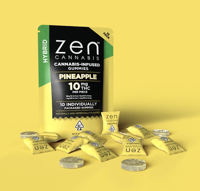 Photograph of product: Gummy - ZEN - Hybrid Pineapple 100mg - 