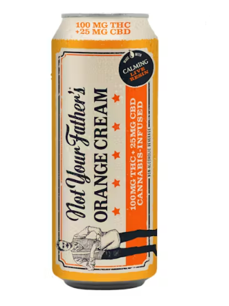 Photograph of product: Not Your Father's Orange Cream 16oz Soda 100MG TH-oui + 25MG CBD