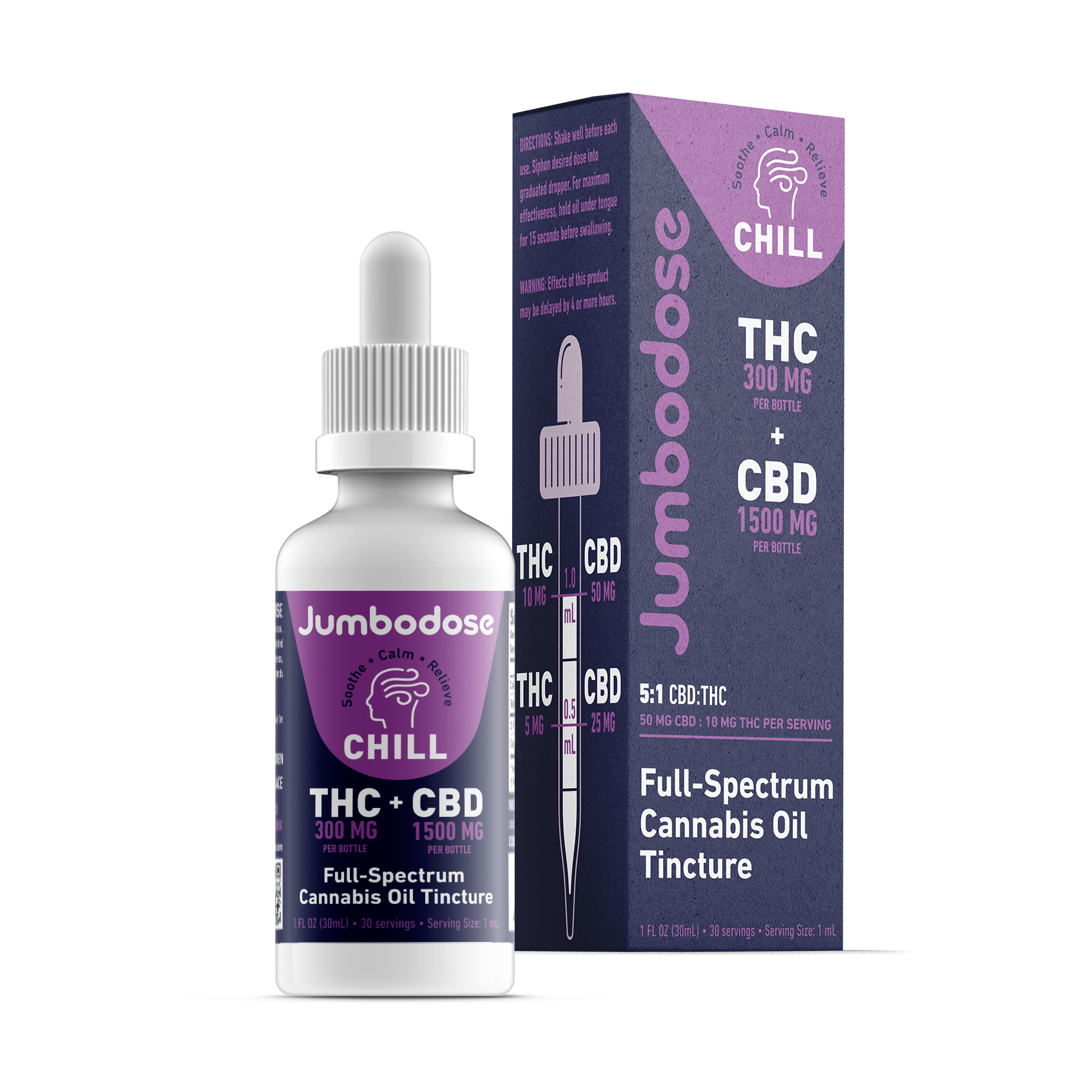 Photograph of product: Jumbodose Chill Full Spectrum Oui'd Oil(1500mg CBD)