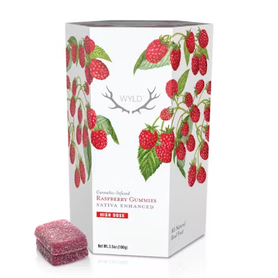 Photograph of product: Raspberry (S) - Gummies - WYLD
