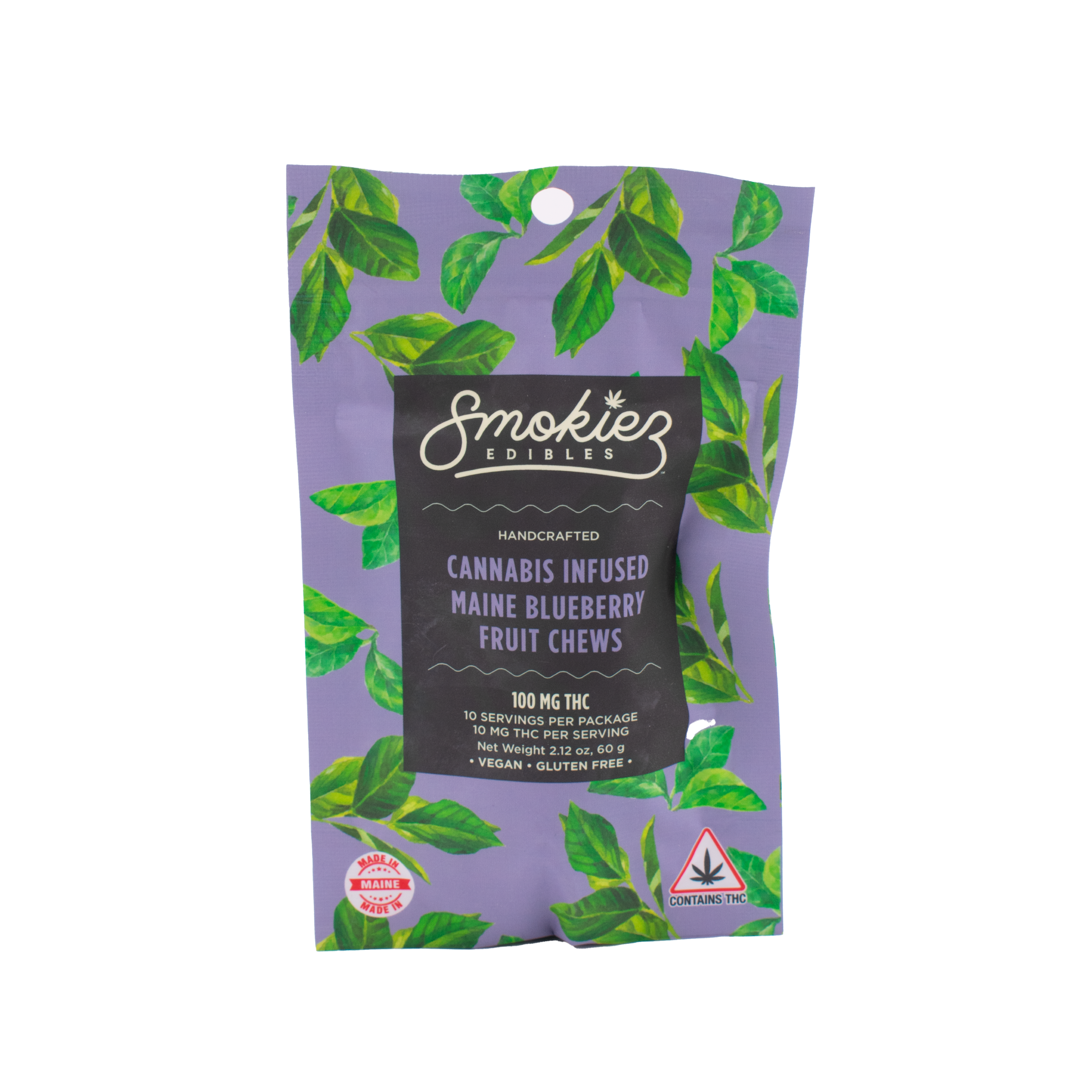 Photograph of product: 100mg Maine Blueberry Fruit Chews
