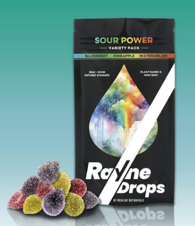 Photograph of product: RAYNE DROPS INFUSED GUMMIES 10PK 100MG