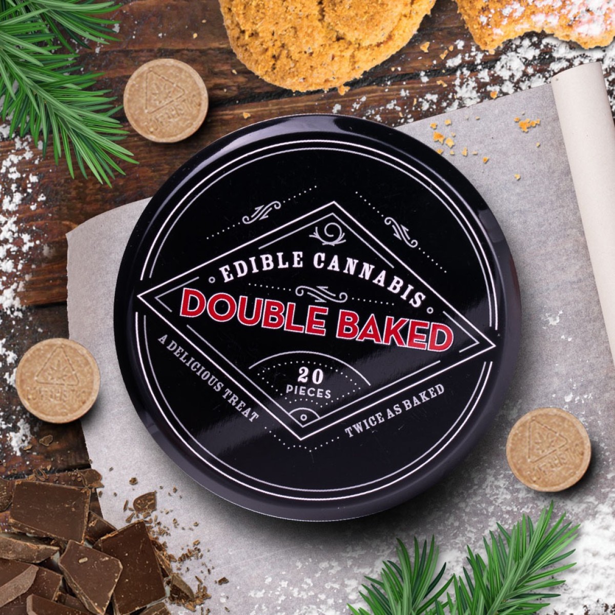 Photograph of product: Gingerbread Chocolate Cheesecake (RSO/IND) | 100mg/20pc