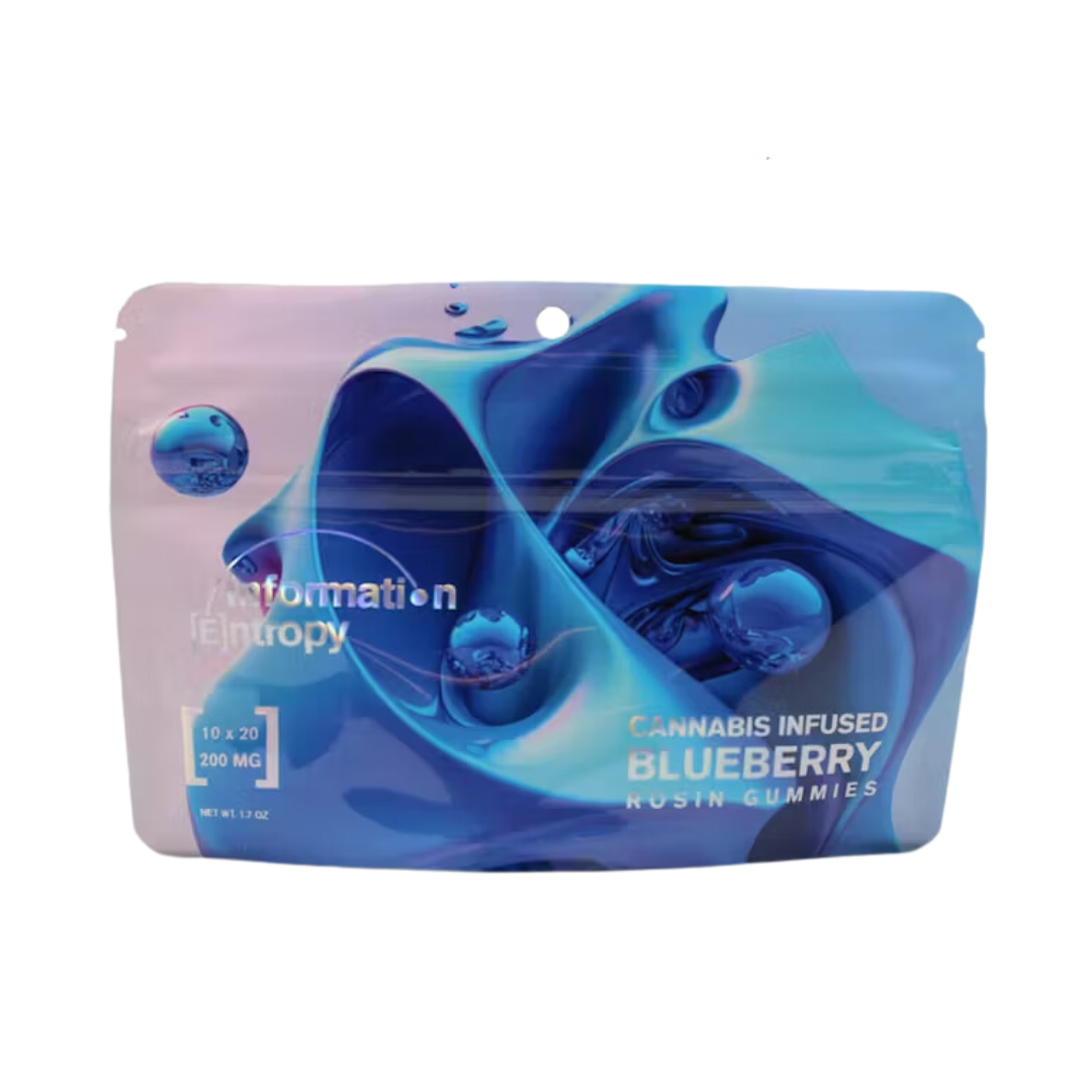 Photograph of product: Information Entropy - 200mg Rosin Gummies - Blueberry