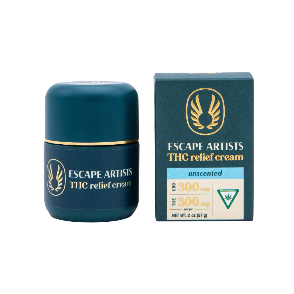 Photograph of product: Escape Artist - Unscented Cream 2oz - 300mg TH-oui/300mg CBD