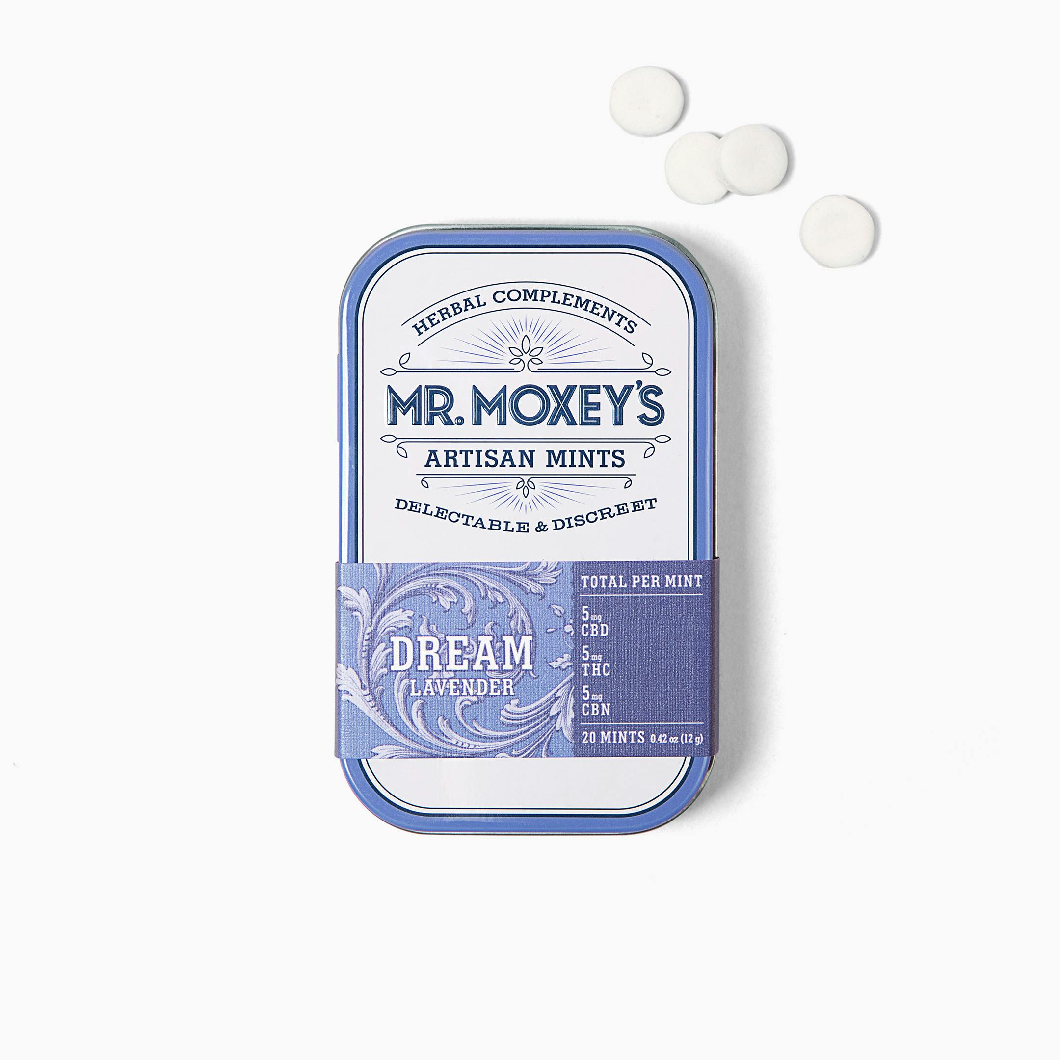 Photograph of product: Dream Lavender | Mints | TH-oui:CBD:CBN 1:1:1 | 20pk | 100mg