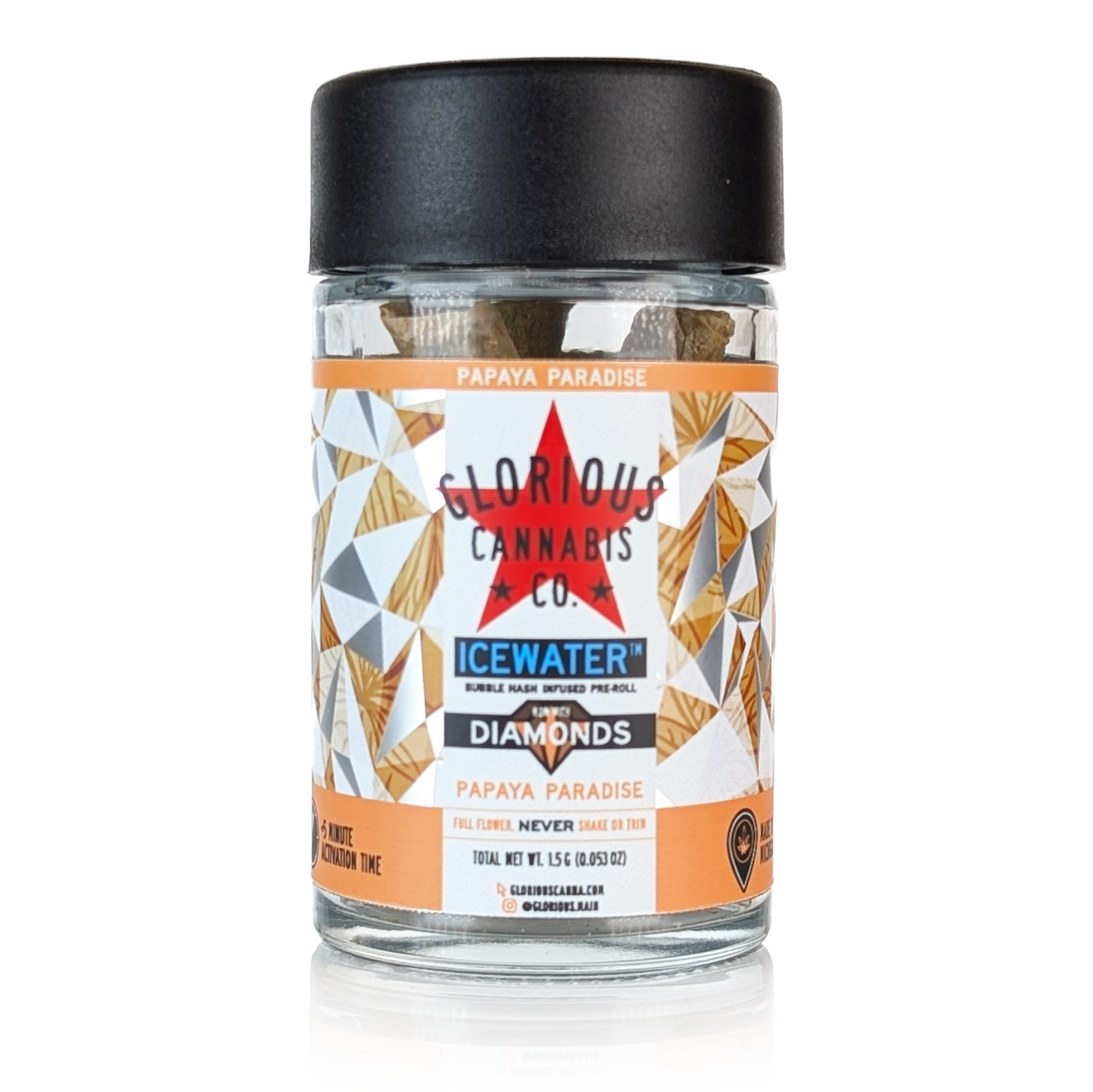 Photograph of product: PAPAYA PARADISE - (0.5GX3) ICE WATER au chocolat & DIAMONDS INFUSED 3PK