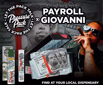 Photograph of product: PRESSURE PACK X PAYROLL GIOVANNI | (4-1) HYBRID - 3.5g