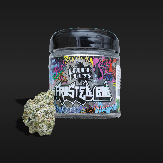 Photograph of product: Crude Boys: Purple Urkle Frosted Buds 3.5G