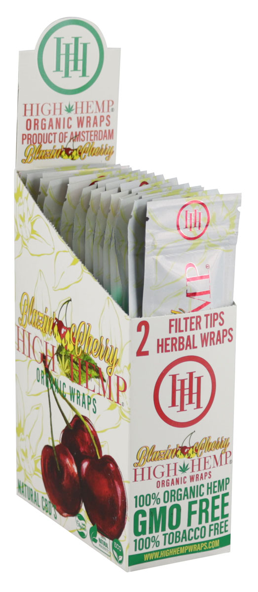 Photograph of product: High Hemp | Organic CBD Wraps 2 PK | Blazin' Cherry