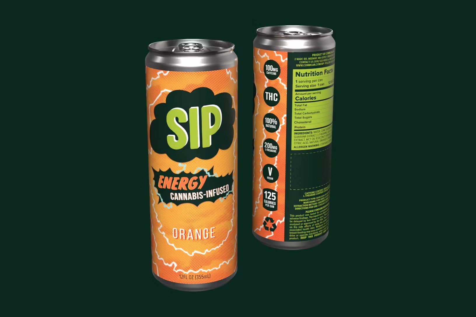 Photograph of product: Orange Energy - 5mg Oui'd Soda single (w/energy blend)