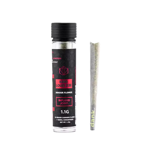Photograph of product: Dank | King Louis XIII | Indoor Flower Infused Pre-Roll 1.1g