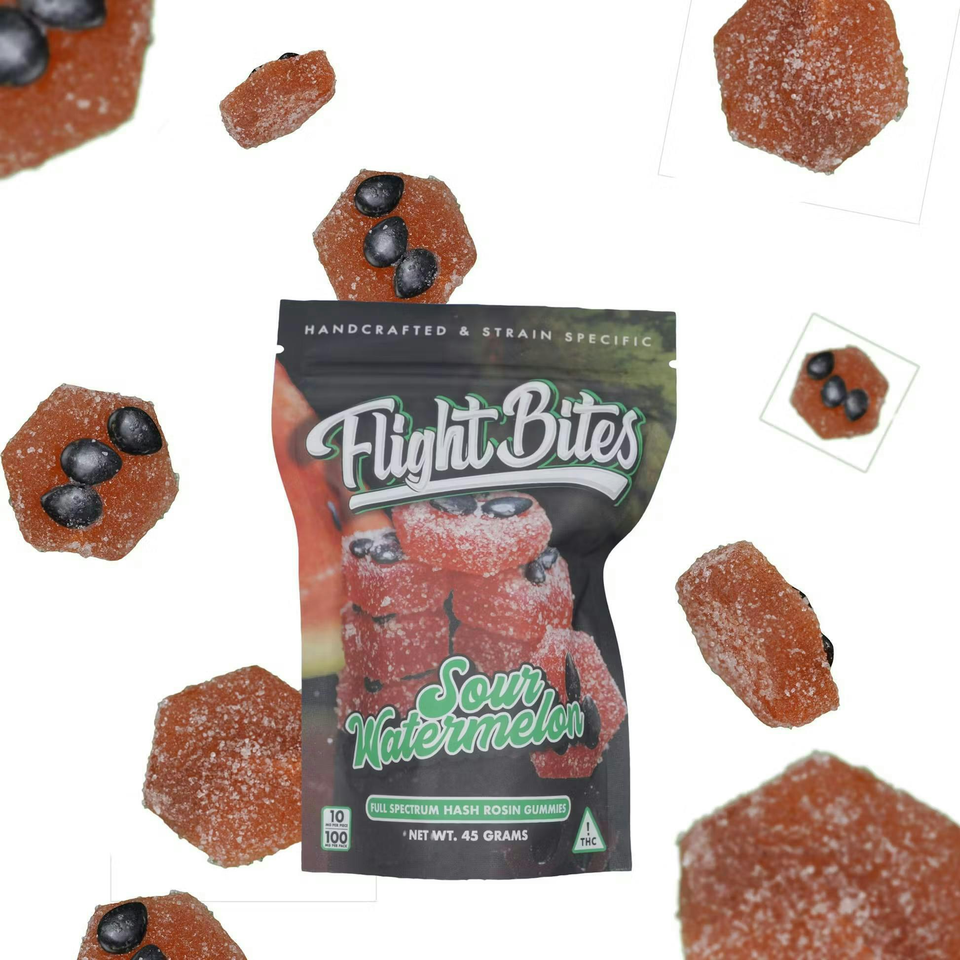 Photograph of product: GrowersCircle-Flightbites-100mg - Flightbites-100mg-Sour Watermelon