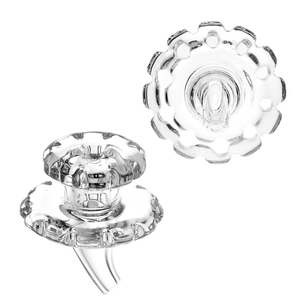 Photograph of product: Generic Glass Gear Carb Cap 30mm Clear