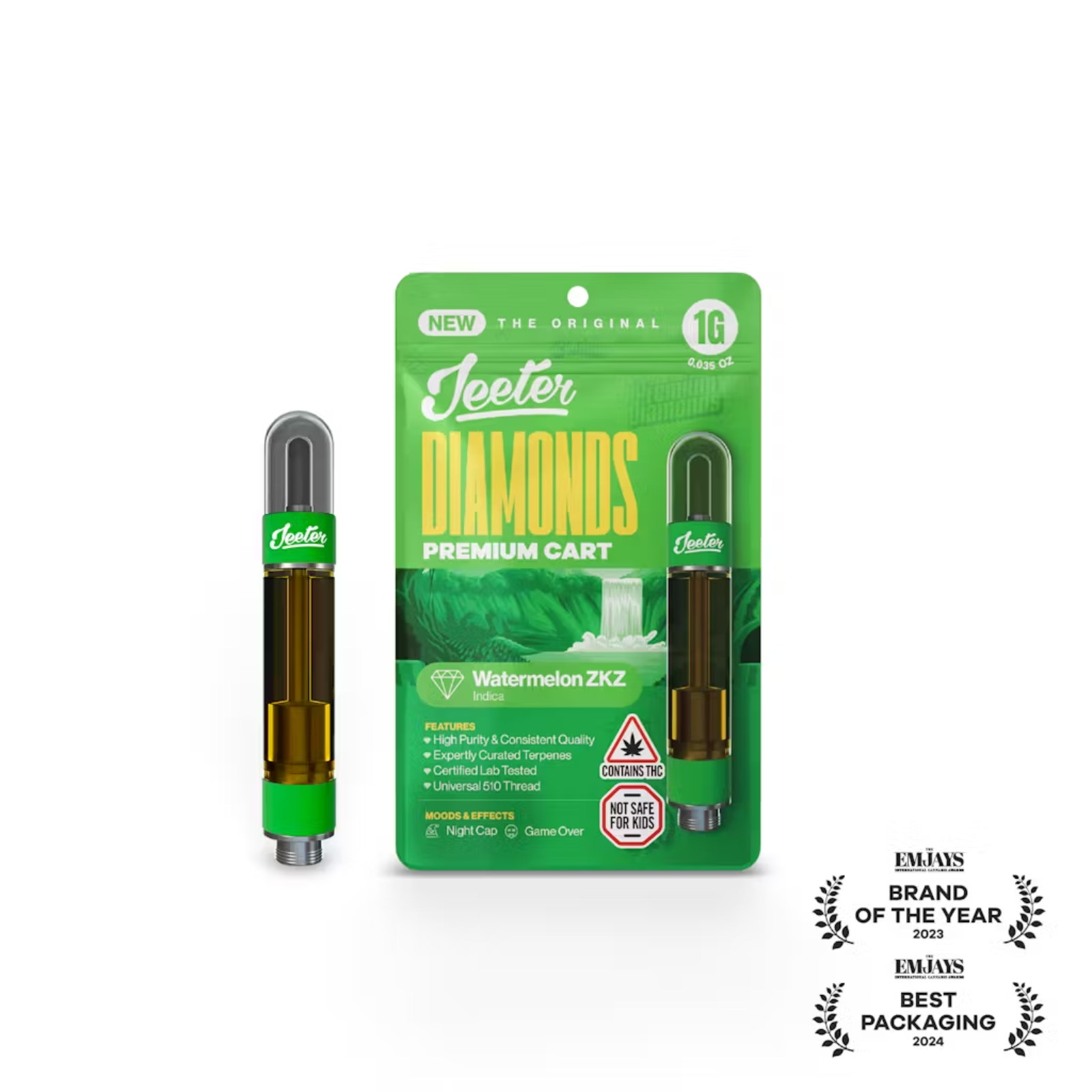 Photograph of product: 1000mg Vape Cart | Watermelon ZKZ | Jeeter