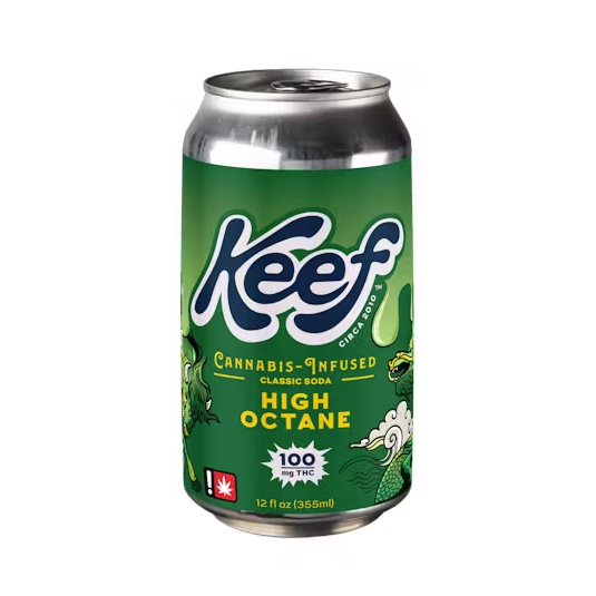 Photograph of product: Keef Soda 100mg THC Beverage - High Octane
