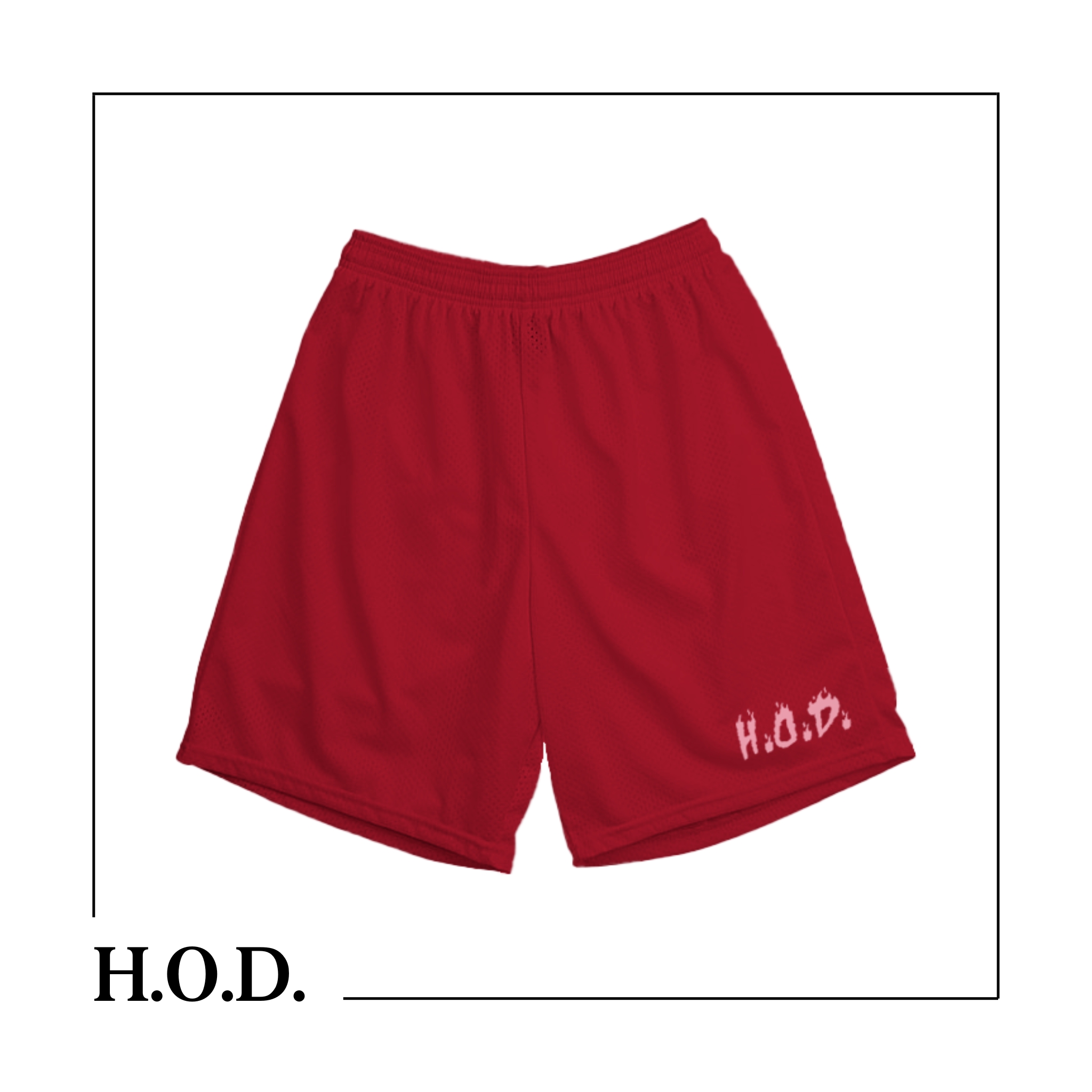 Photograph of product: H.O.D. Red Flame Basketball Shorts XS
