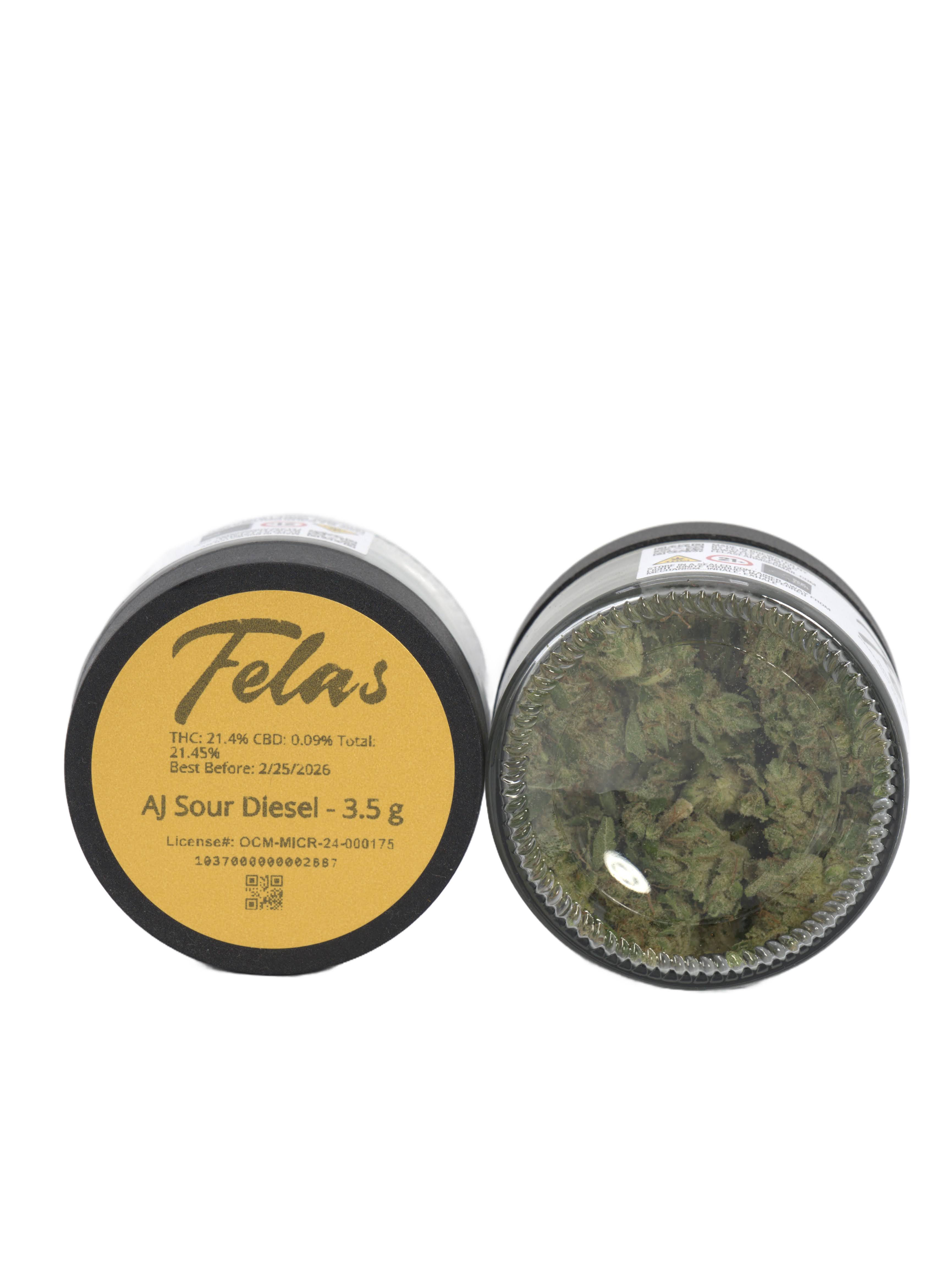 Photograph of product: AJ Sour Diesel - 3.5g