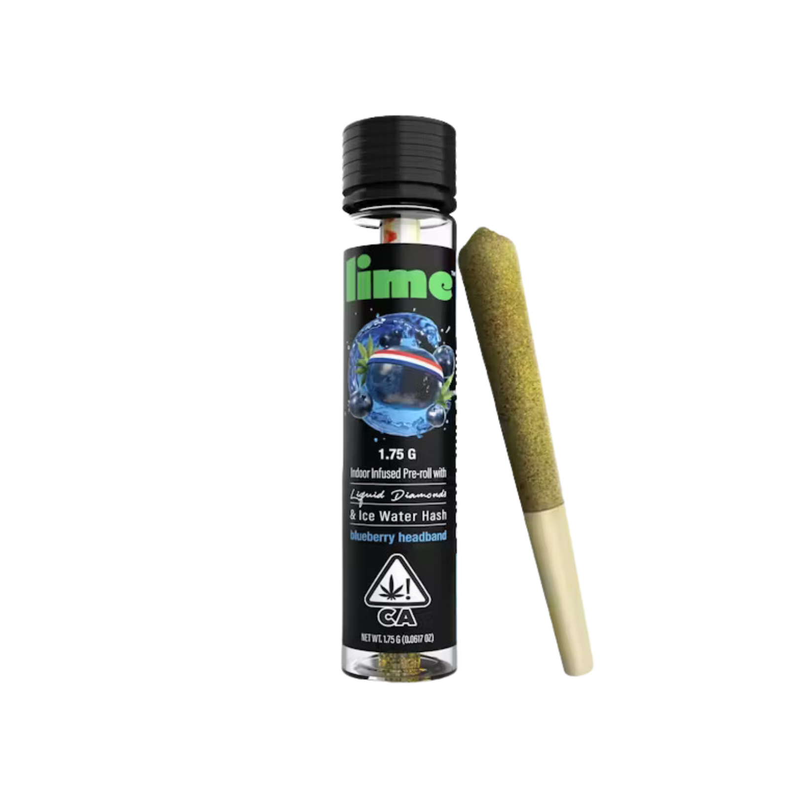 Photograph of product: BLUEBERRY HEADBAND LIVE RESIN & ICE WATER au chocolat INFUSED PREROLL