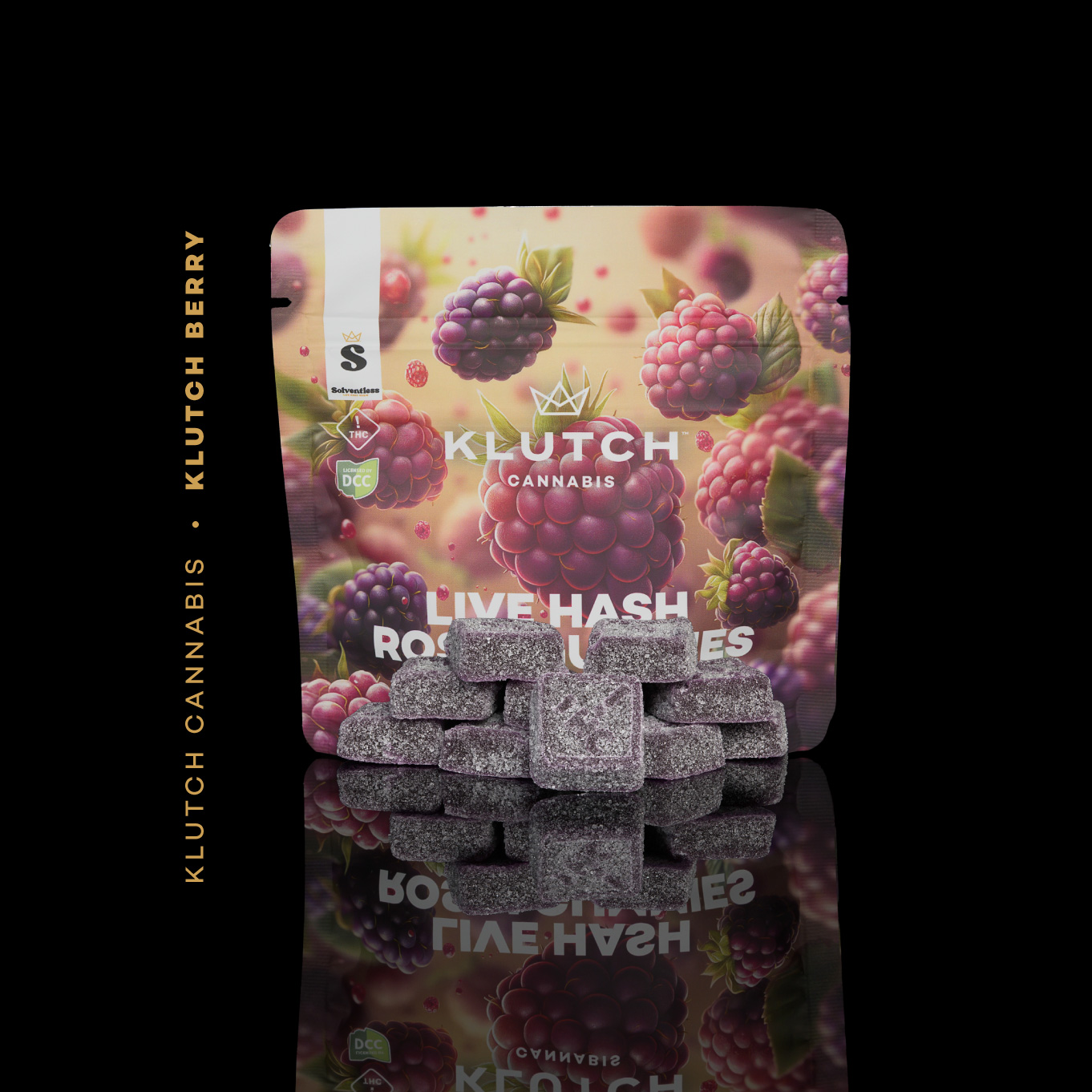 Photograph of product: | Klutchberry Live au chocolat Rosin Gummies |