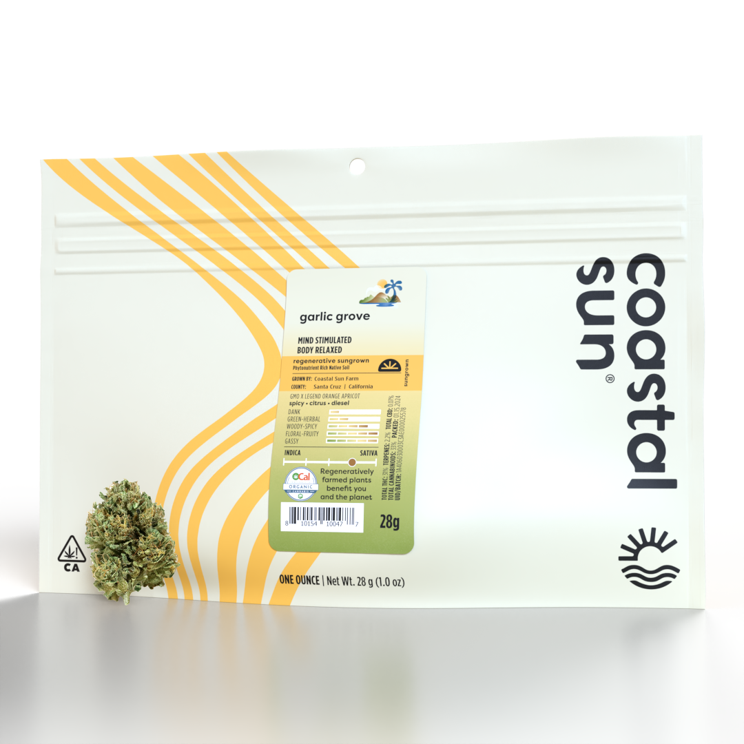 Photograph of product: Garlic Grove Sungrown Flower 28g