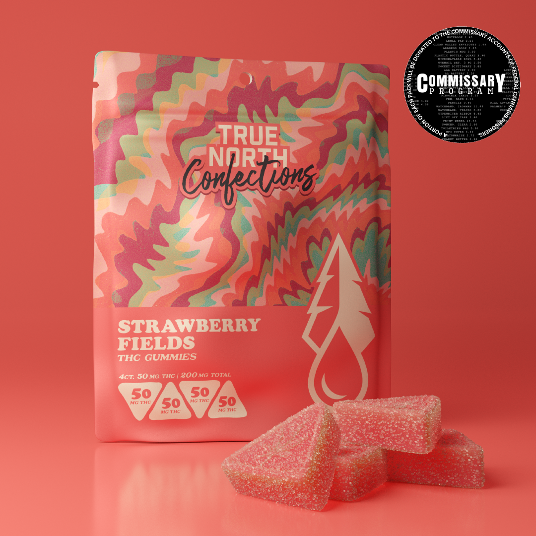 Photograph of product: Strawberry Fields 4x50mg Vegan Gummies Adult Use