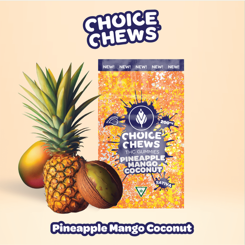 Photograph of product: Choice - 200mg Gummies - Pineapple Mango Coconut (S)