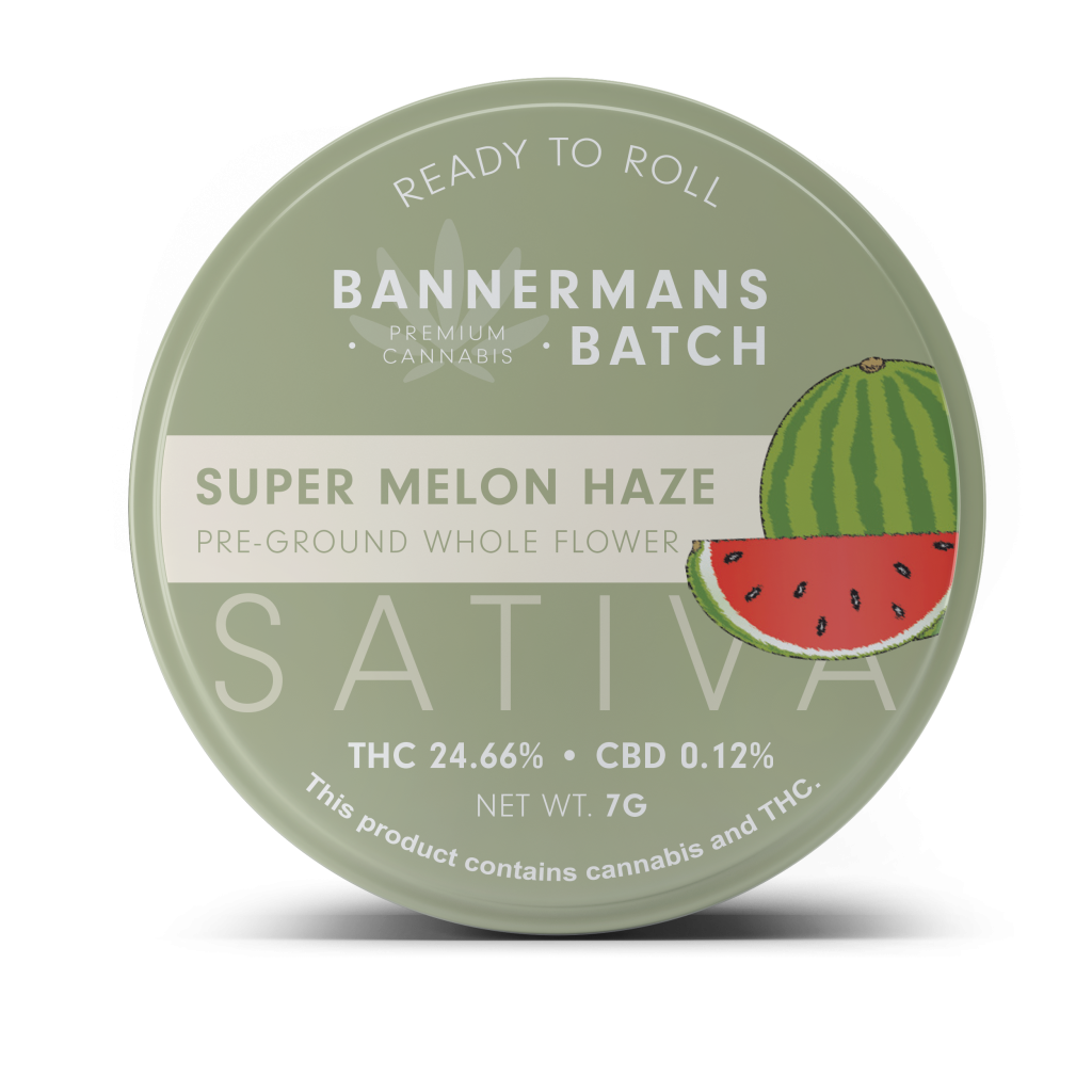 Photograph of Product: Bannerman's Batch | Super Melon Haze | Pre-Ground - 7g