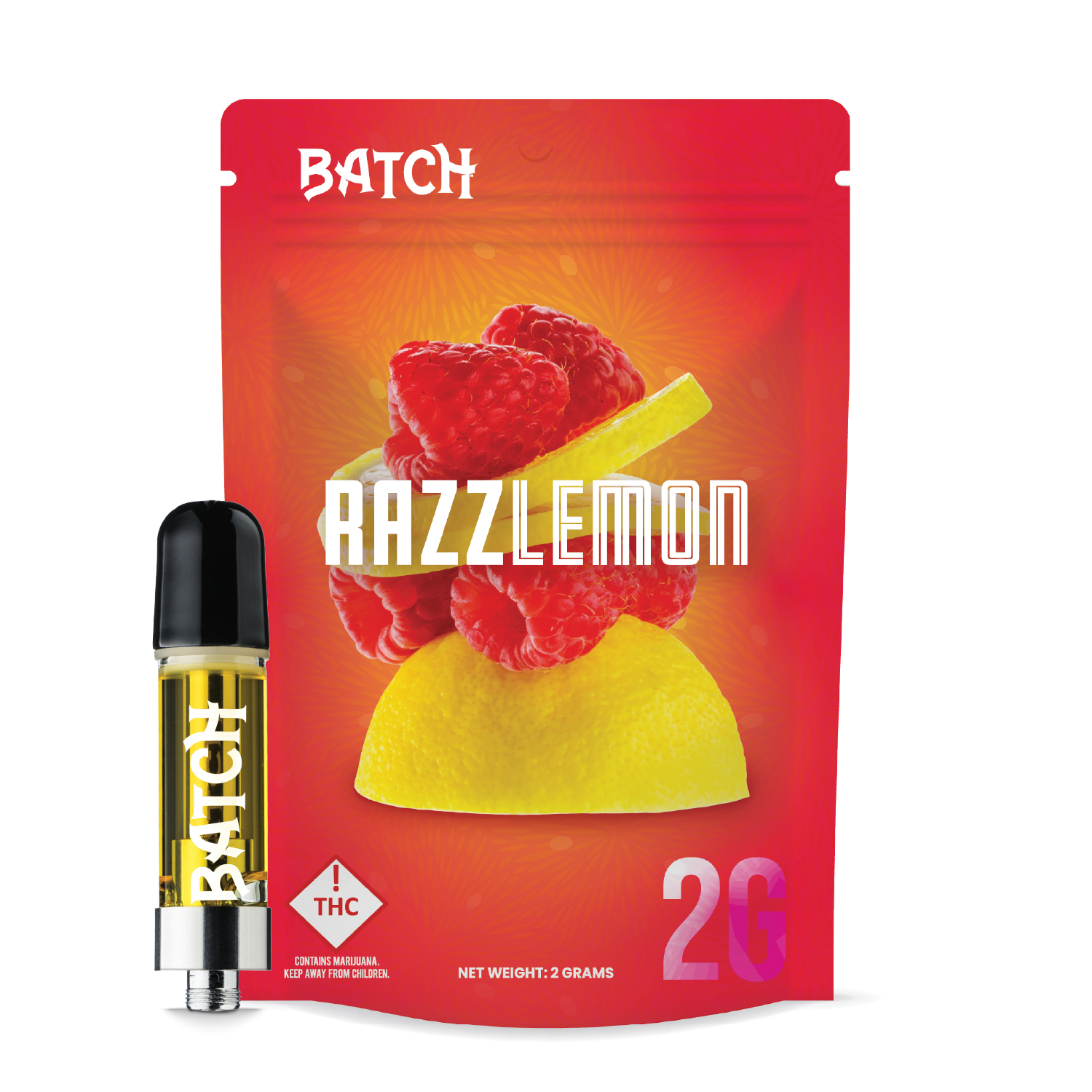 Photograph of product: Batch | Cartridges | Flavors Razzlemon | 2 g
