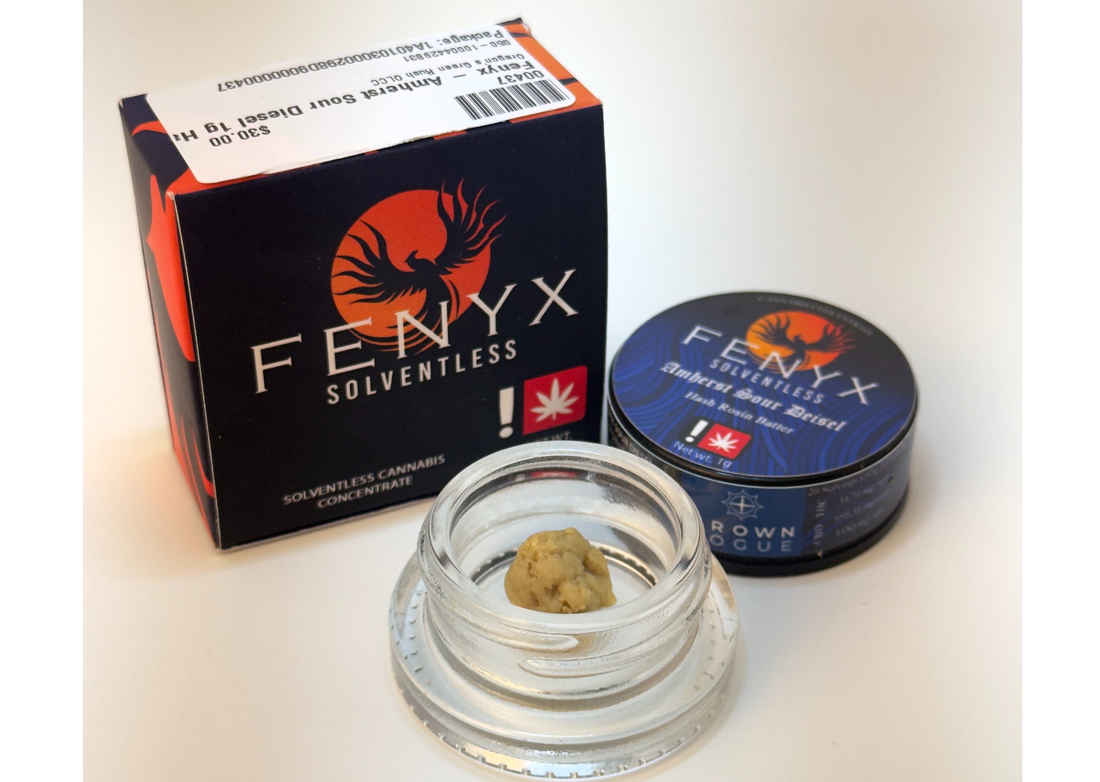 Photograph of product: Fenyx - Amherst Sour Diesel au chocolat Rosin