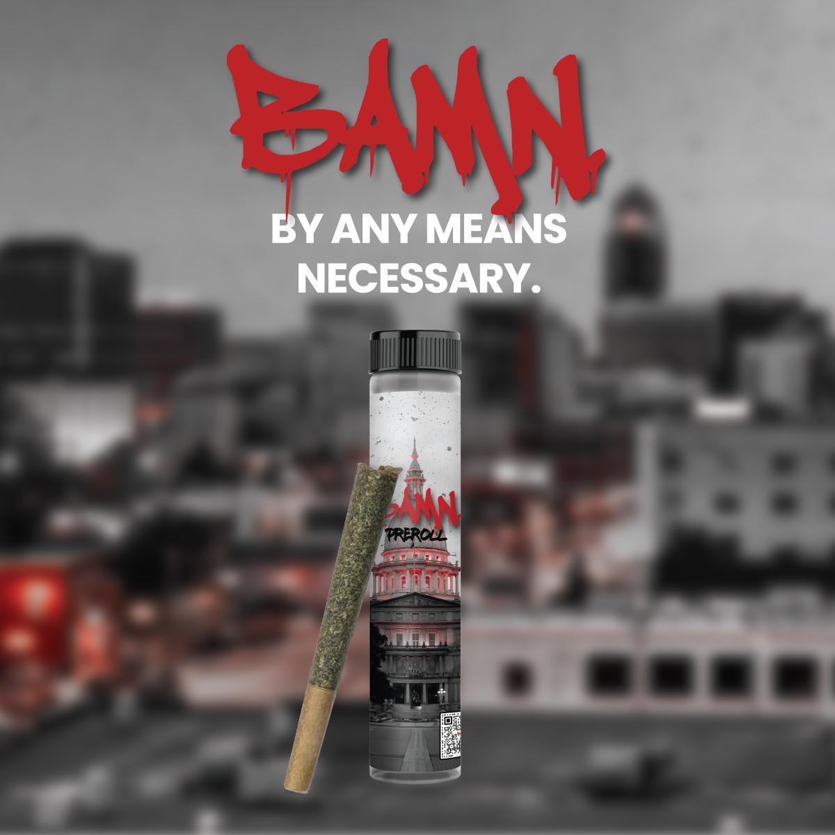 Photograph of product: BAMN | 1g Pre-Roll | Sour Apple Sherb