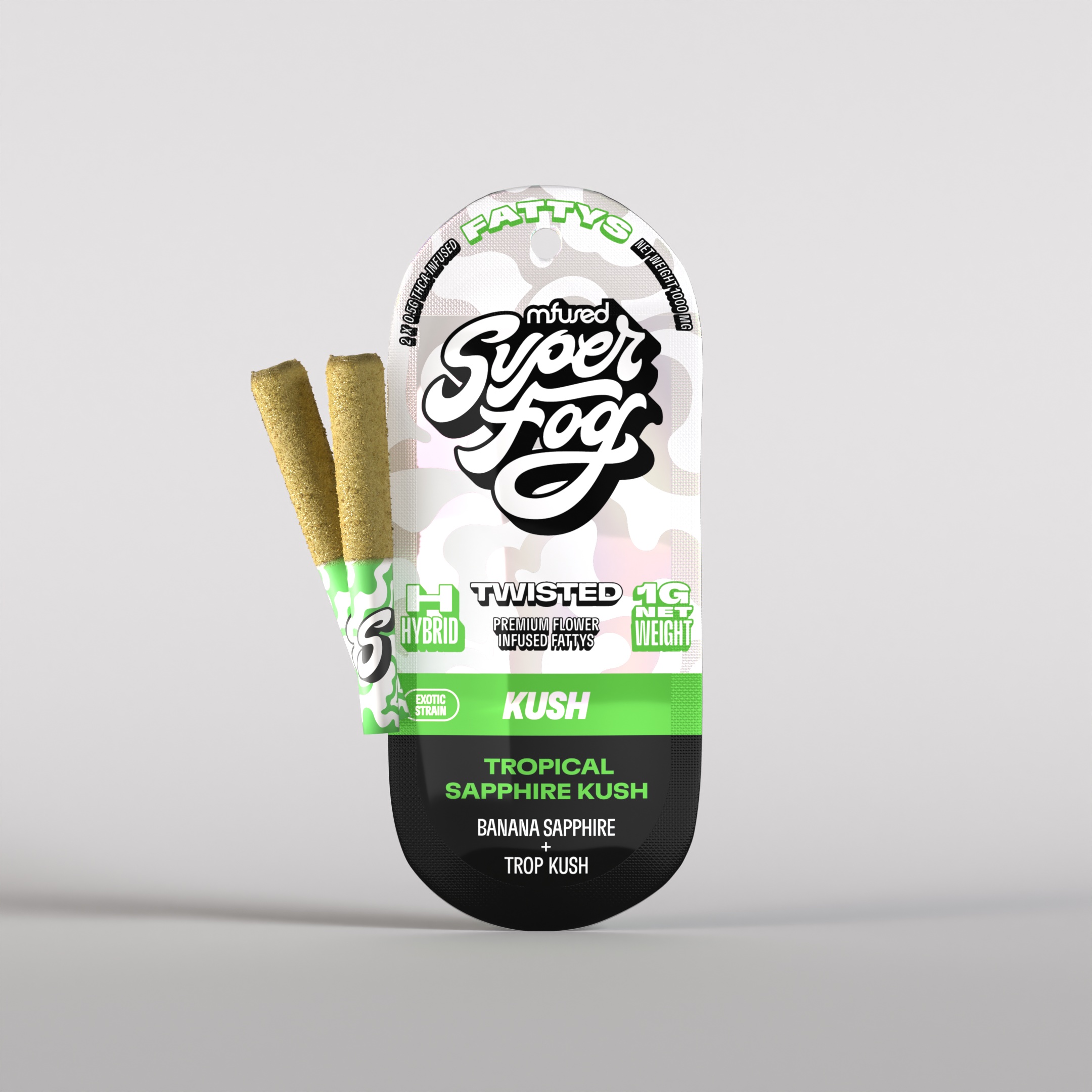 Photograph of Product: Tropical Sapphire Kush Infused Pre-Roll | 2 x 0.5g