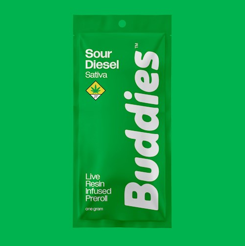 Photograph of product: Buddies - Sour Diesel - *LR* Infused Pre-Roll