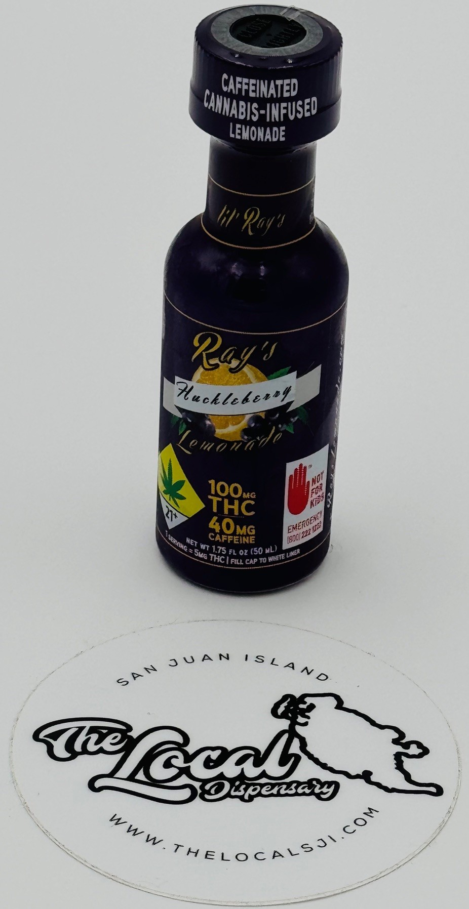 Photograph of product: Lil Rays Caffeinated Huckleberry Lemonade 100mg TH-oui