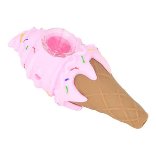 Photograph of product: 4.5" Silicone Ice Cream Hand Pipe
