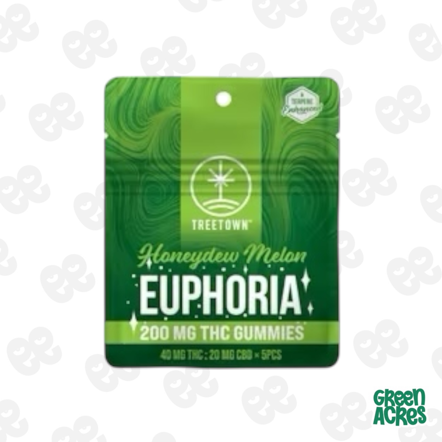 Photograph of product: Tree Town: Euphoria High Dose 200MG Gummies 5pk