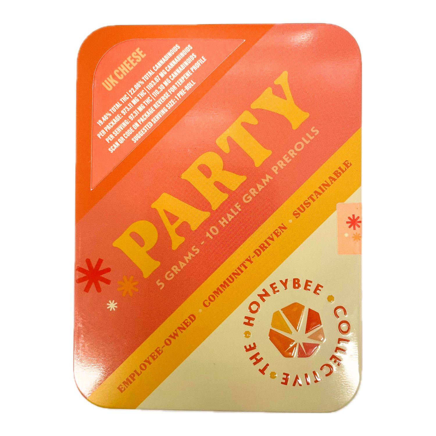 Photograph of product: UK Cheese "Party" Pre Roll | 10 Pack