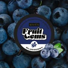 Photograph of product: Green Gold Munchas Blueberry Fruit Gems Gummies 100mg
