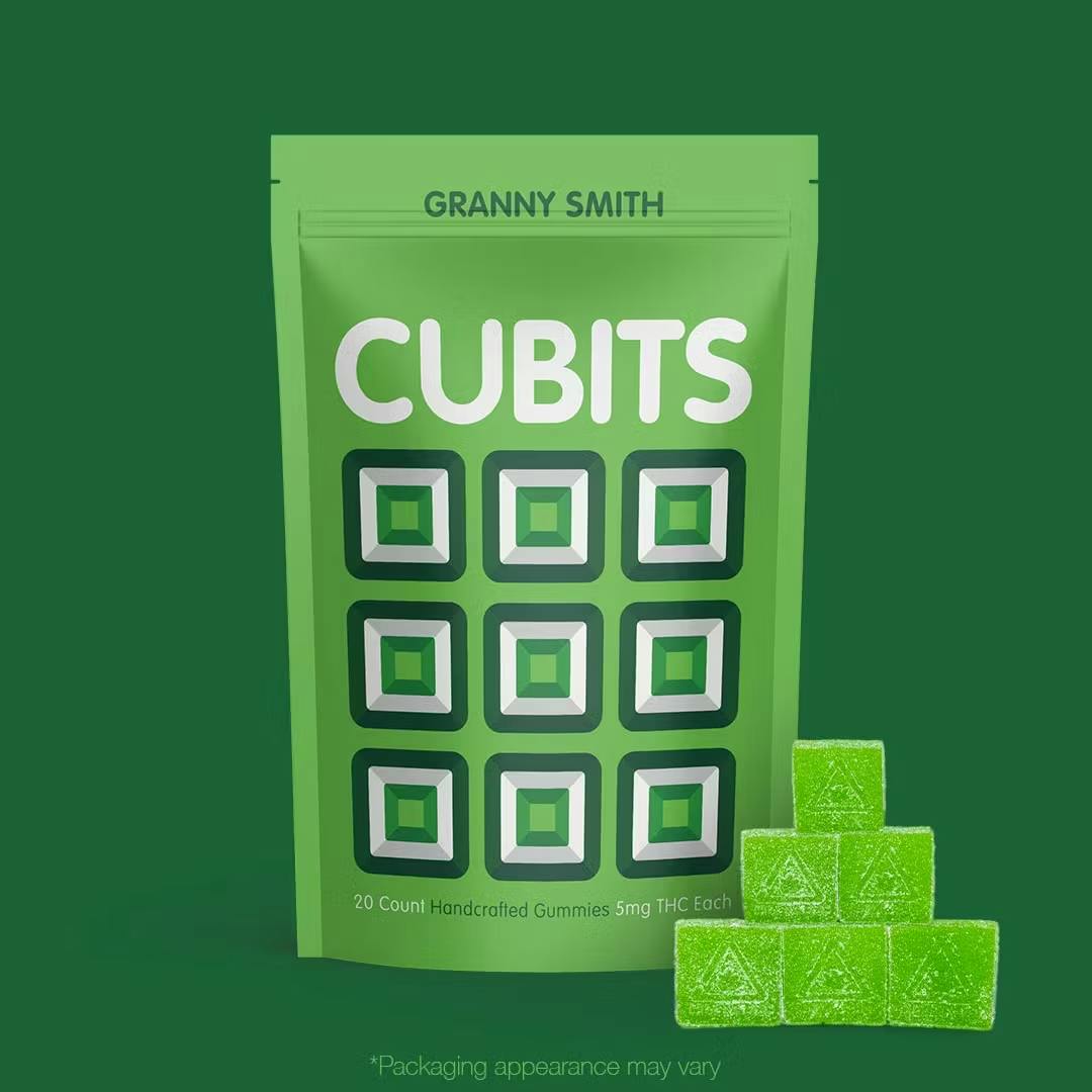 Photograph of product: Cubits | Granny Smith | 20 Pack | 100mg