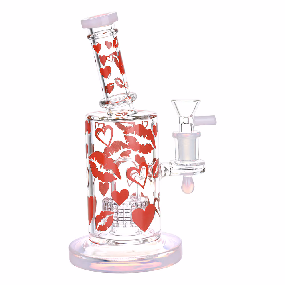 Photograph of product: Lipstick Kiss Glass Water Pipe - 8" / 14mm